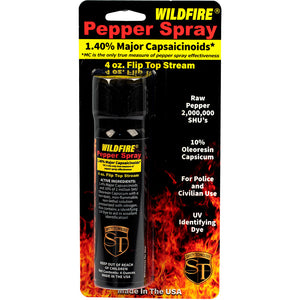 Wildfire 1.4% MC 4 oz pepper spray flip top