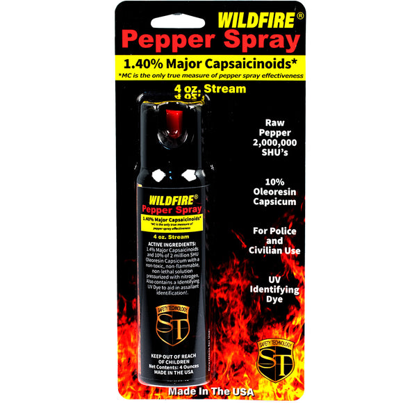 WildFire 1.4% MC 4oz pepper spray stream